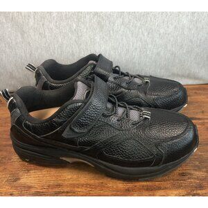 Dr Comfort Winner Mens 11 Wide Black Orthopedic Walking Sneakers Leather Shoes